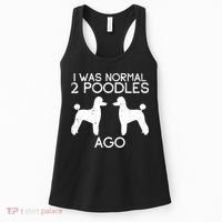 Normal 2 Poodles Ago Funny Animal Pet Dog Lover Owner Gift Women's Tank Top thumb 0