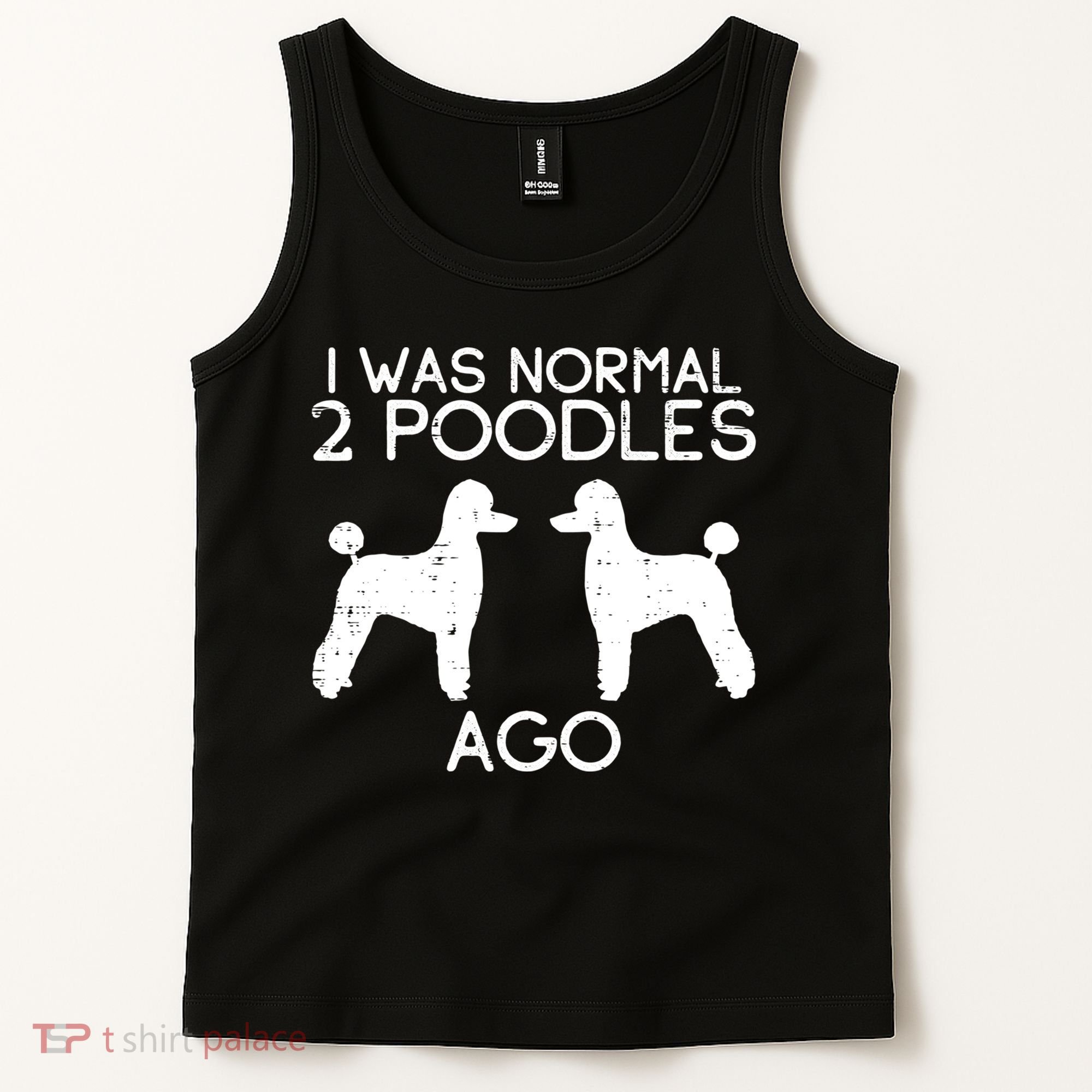 Normal 2 Poodles Ago Funny Animal Pet Dog Lover Owner Gift Tank Top