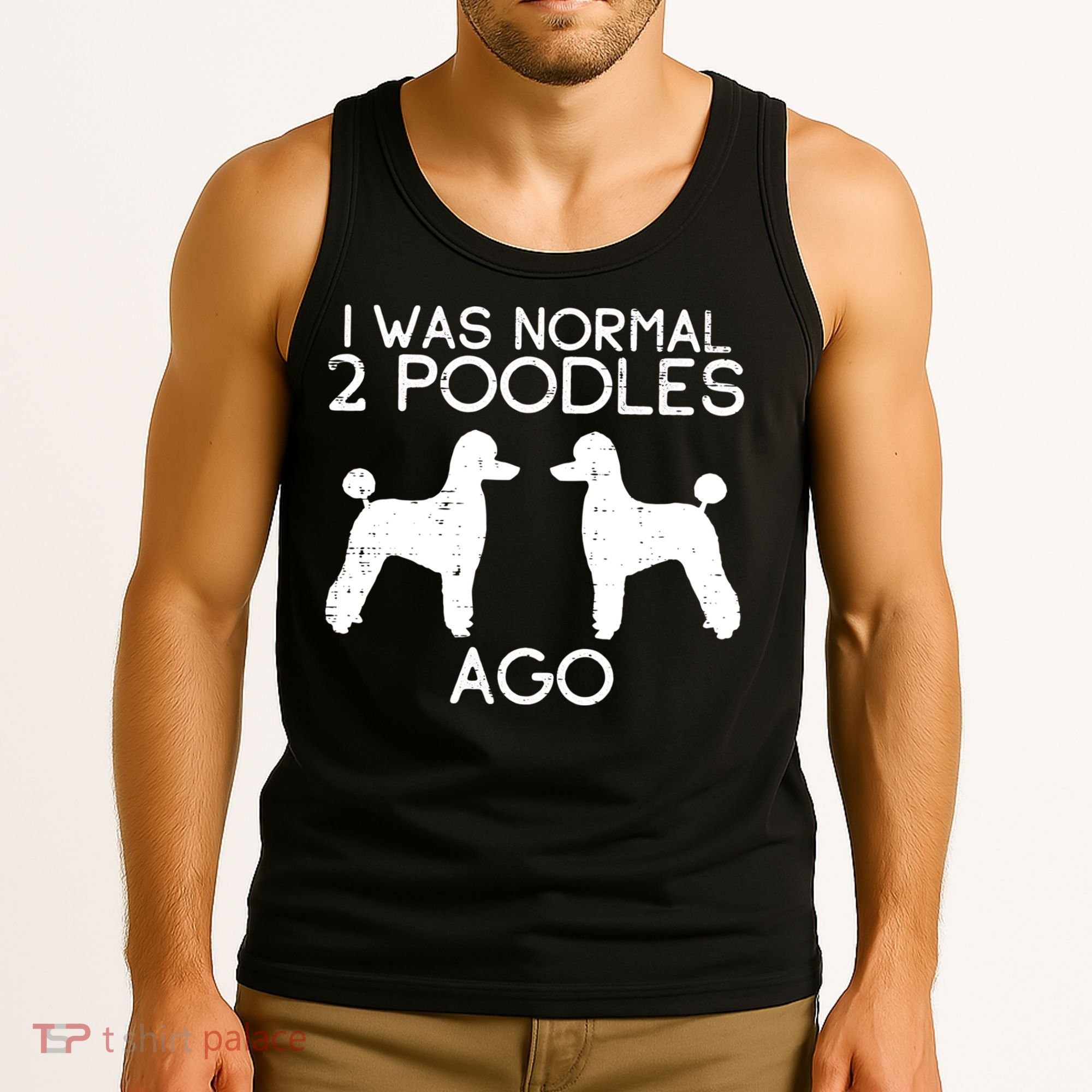 Normal 2 Poodles Ago Funny Animal Pet Dog Lover Owner Gift Tank Top