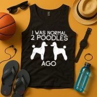 Normal 2 Poodles Ago Funny Animal Pet Dog Lover Owner Gift Tank Top thumb 4