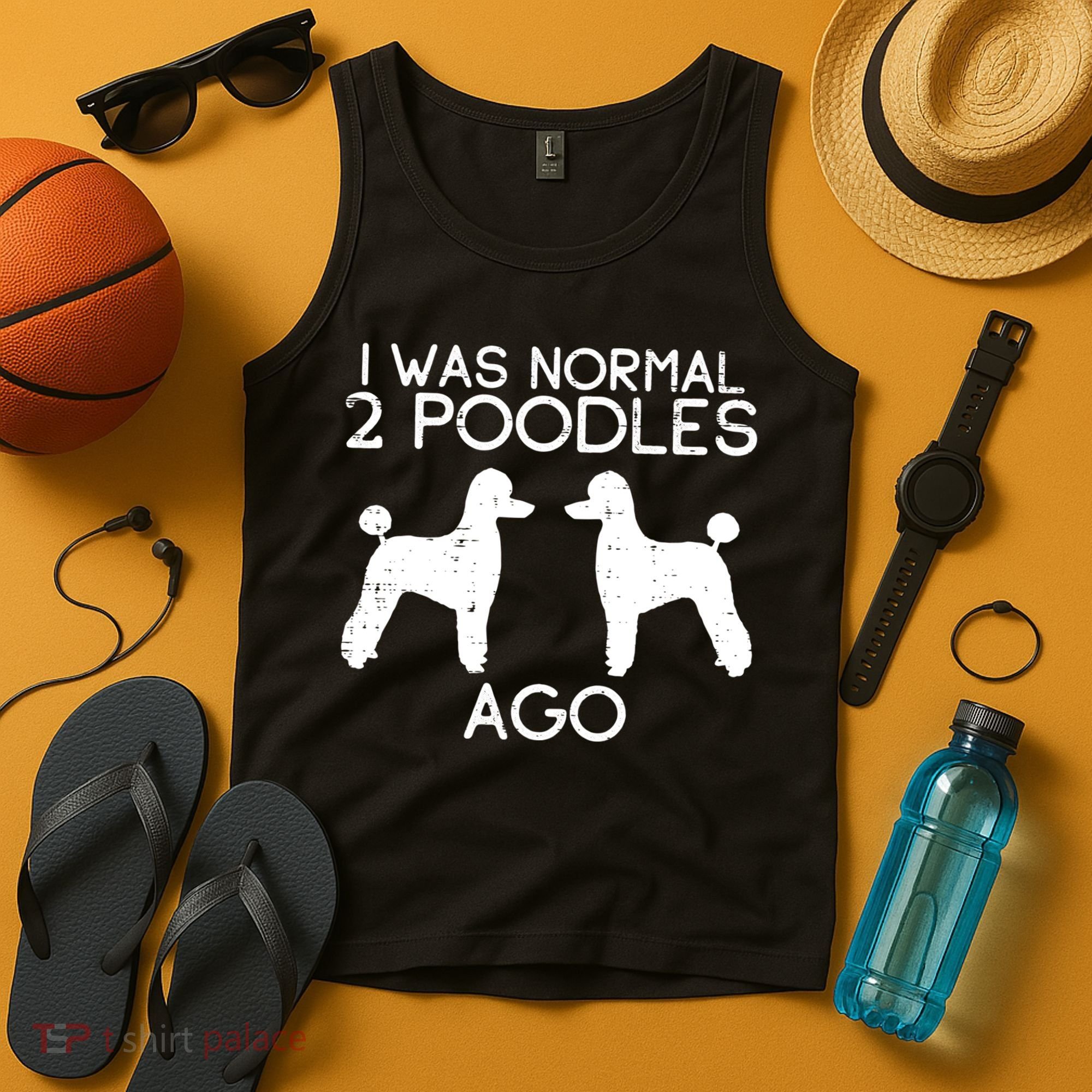 Normal 2 Poodles Ago Funny Animal Pet Dog Lover Owner Gift Tank Top