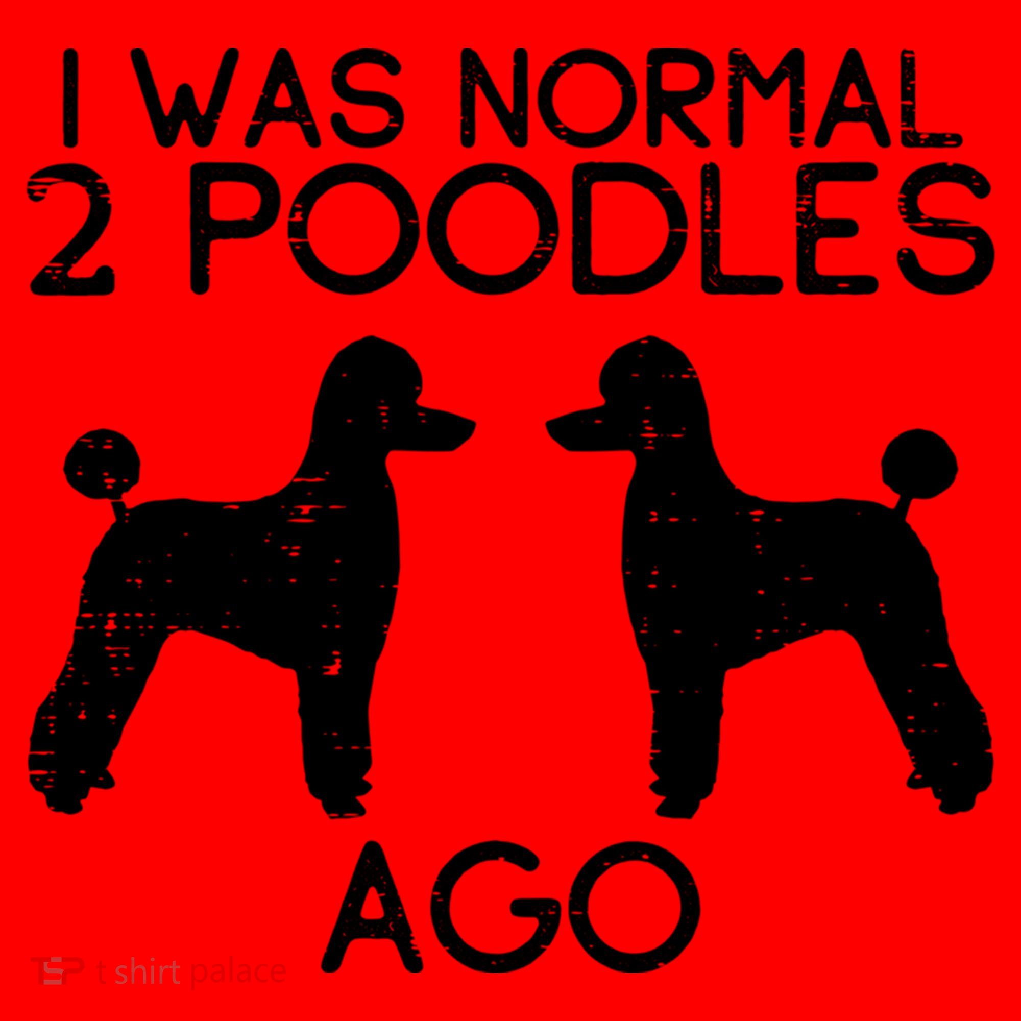 Normal 2 Poodles Ago Funny Animal Pet Dog Lover Owner Gift Santa Hat