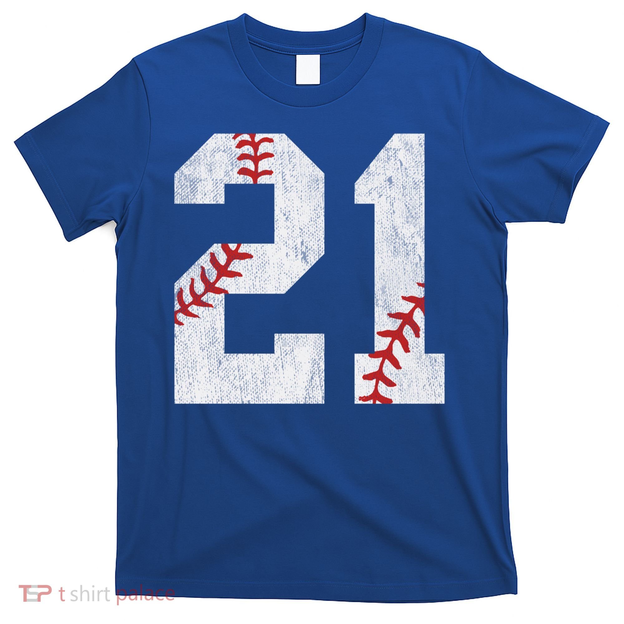 Number #21 Vintage 21st Birthday Baseball Lover 21 Years Old Gift T-Shirt
