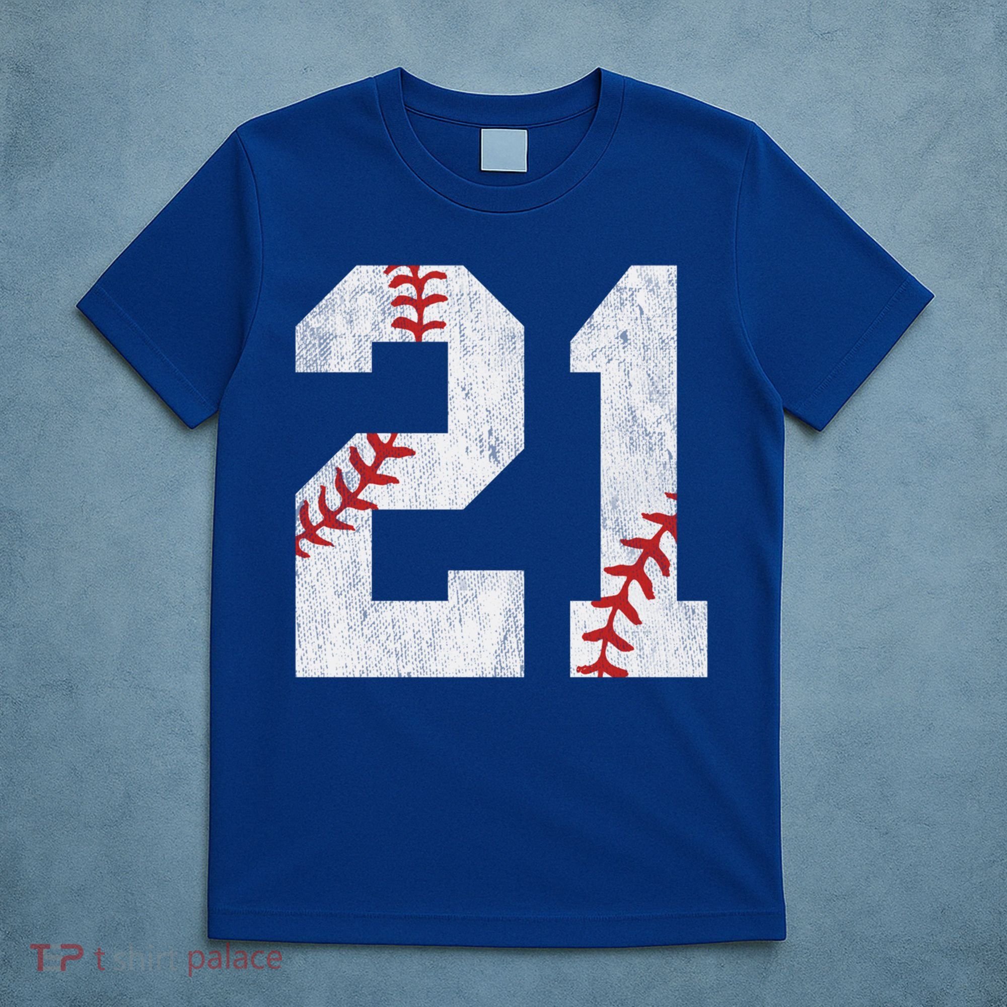 Number #21 Vintage 21st Birthday Baseball Lover 21 Years Old Gift T-Shirt