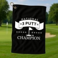National 3 Putt Champion Golfing Golf Towel thumb 1