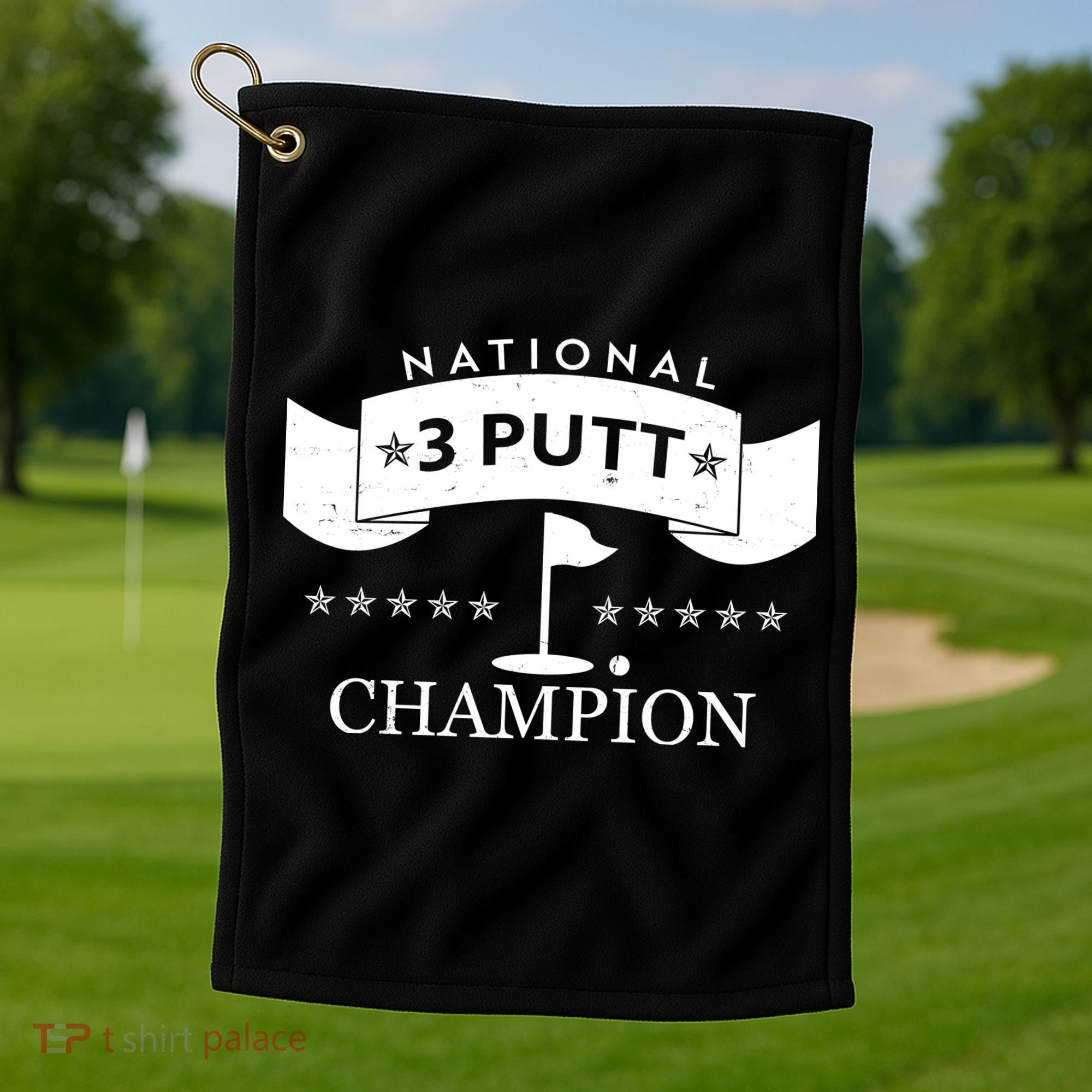 National 3 Putt Champion Golfing Golf Towel