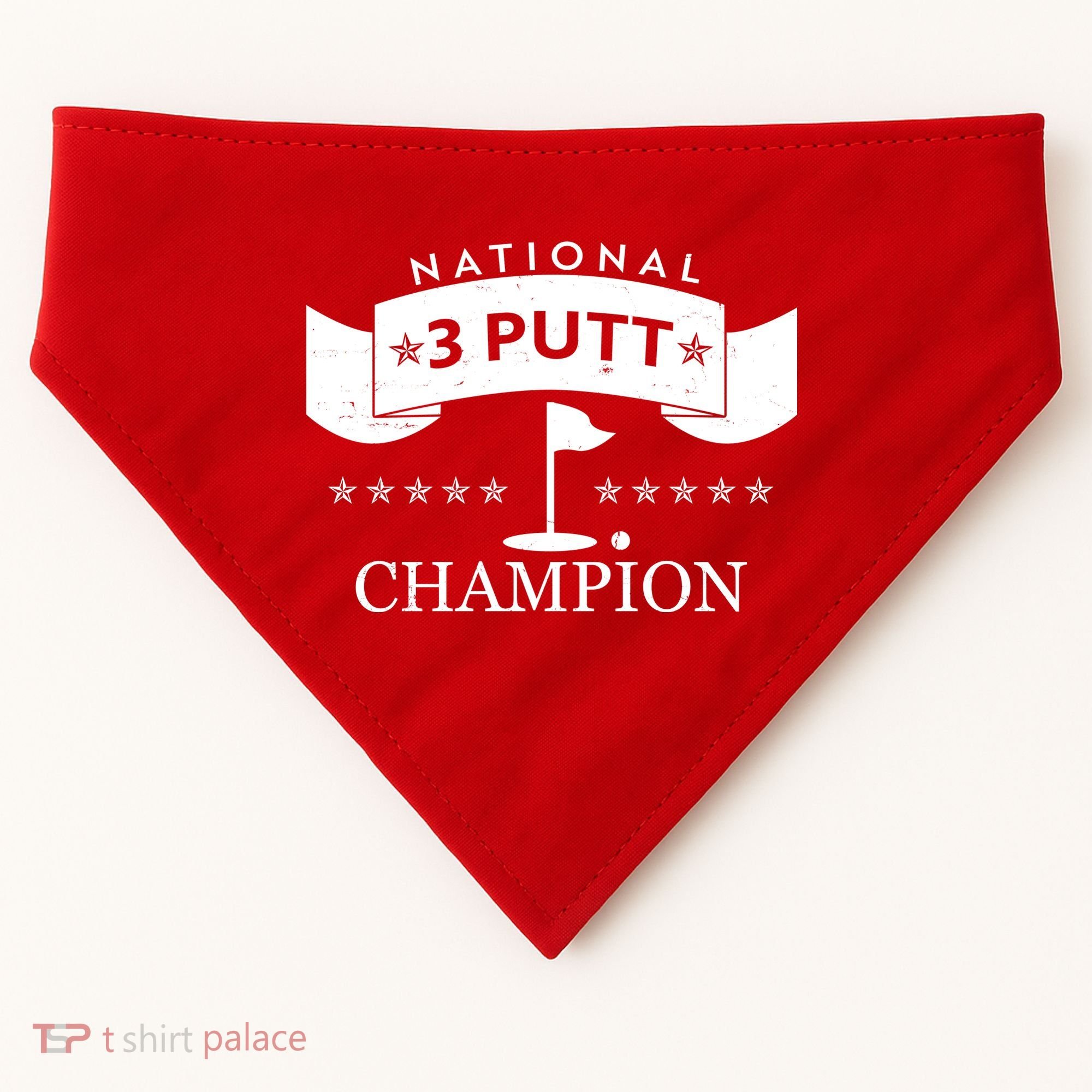 National 3 Putt Champion Golfing USA-Made Doggie Bandana