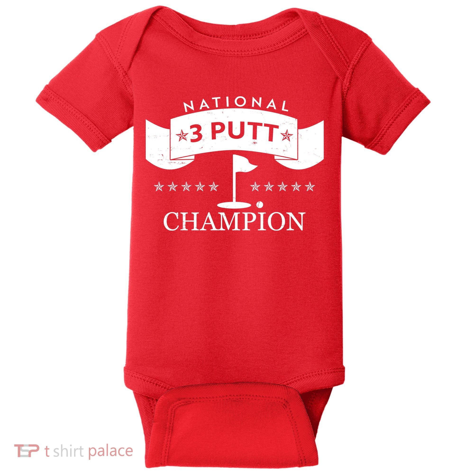 National 3 Putt Champion Golfing Baby Bodysuit
