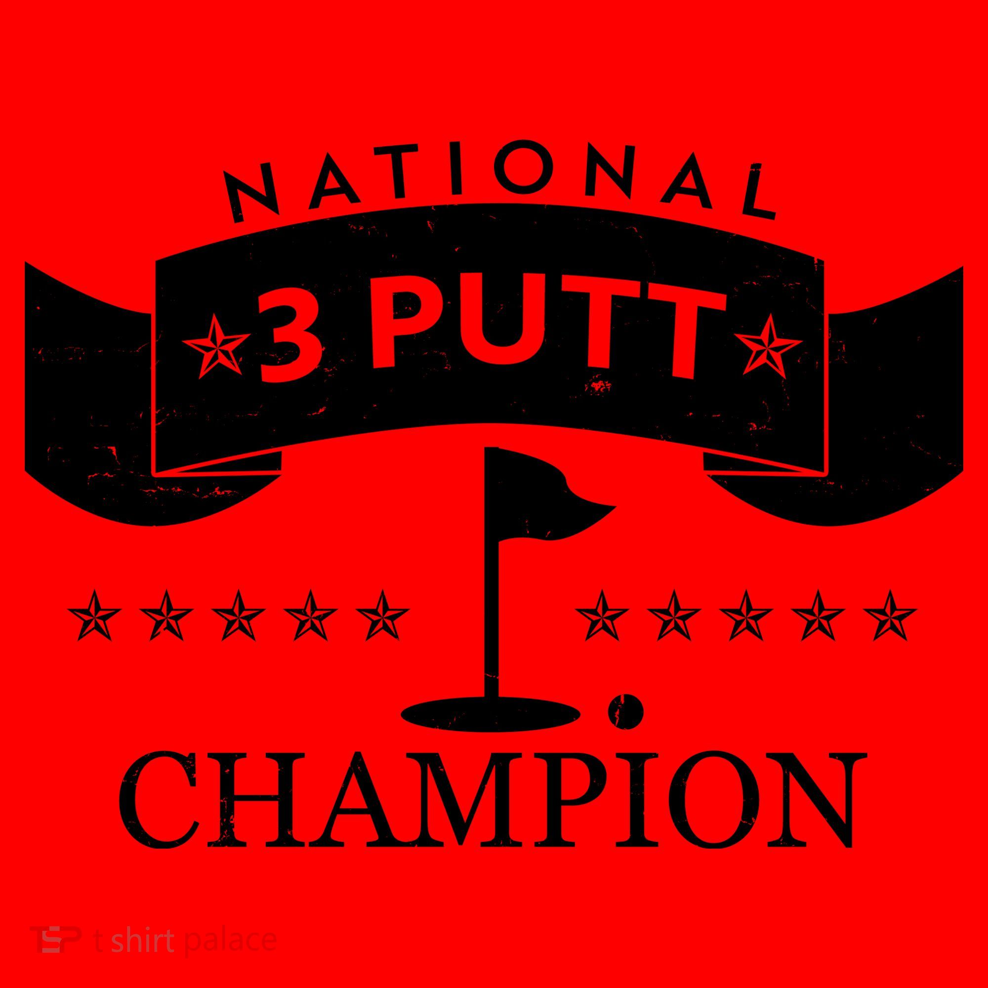National 3 Putt Champion Golfing Santa Hat