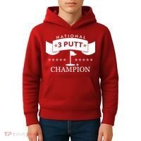 National 3 Putt Champion Golfing Kids Hoodie thumb 4