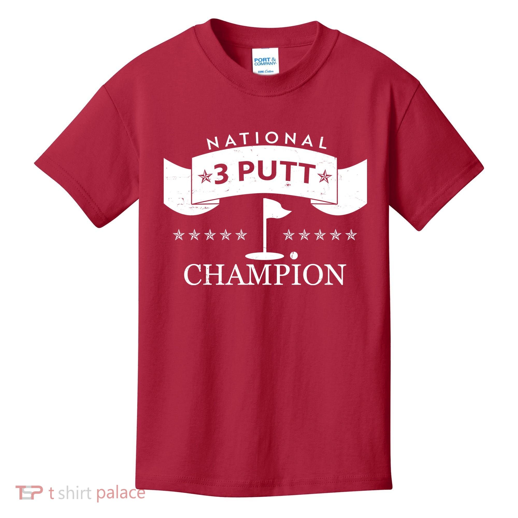 National 3 Putt Champion Golfing Kids T-Shirt