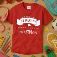 National 3 Putt Champion Golfing Kids T-Shirt thumb 3