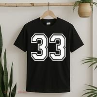 Number 33 Varsity Sports Team Jersey 33rd Birthday 33 Years T-Shirt thumb 2