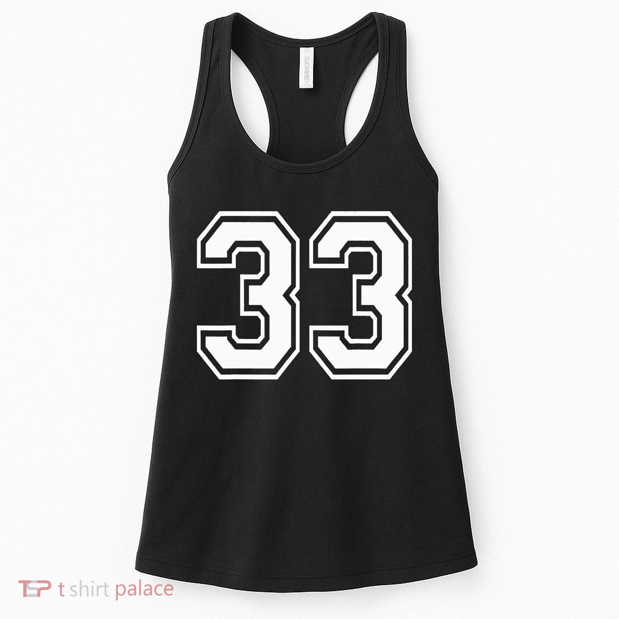 Number 33 Varsity Sports Team Jersey 33rd Birthday 33 Years Women's Tank Top