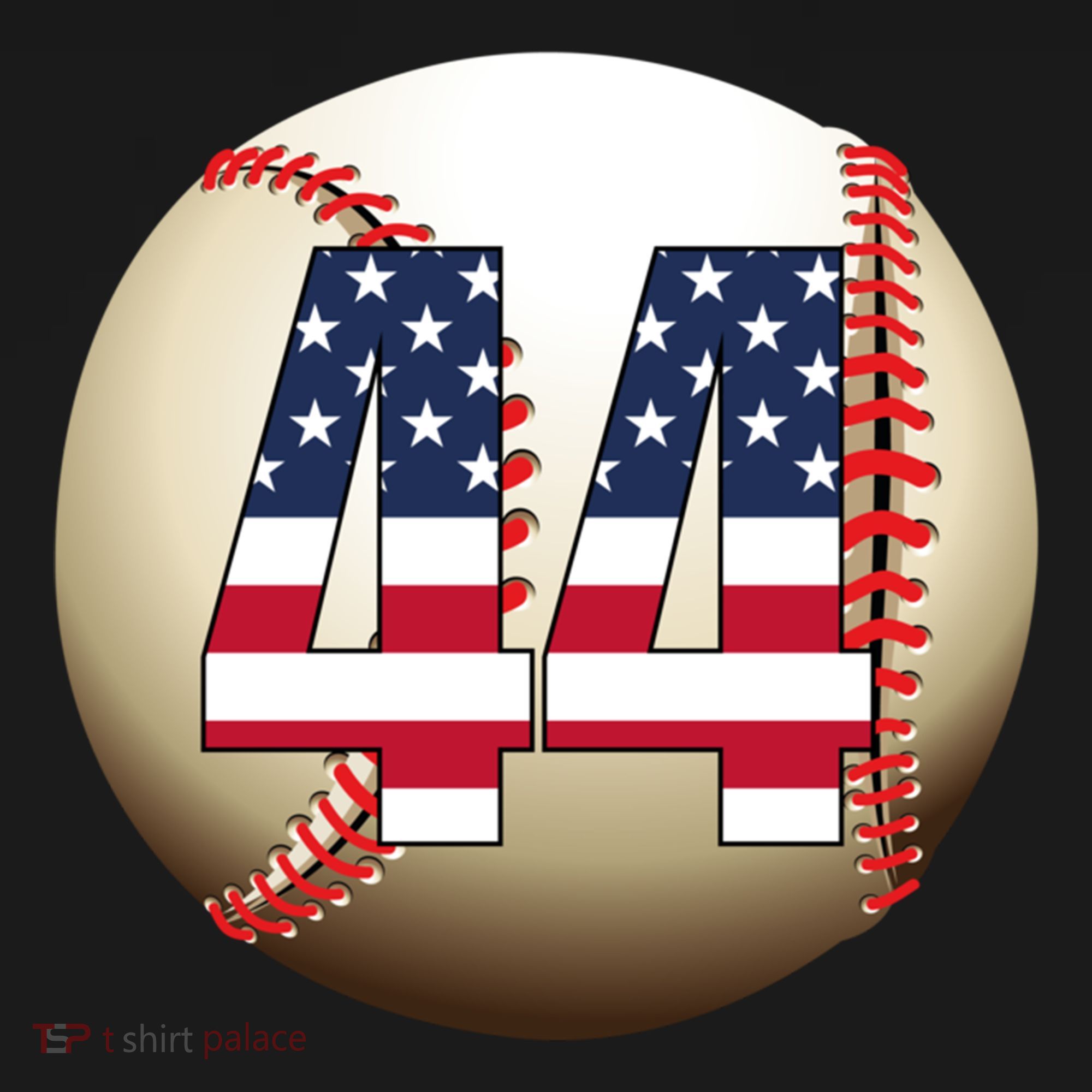 Number #44 Baseball Lover 44 Number With American Flag Usa Gift Women's Hoodie