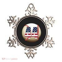 Number #44 Baseball Lover 44 Number With American Flag Usa Gift Ornament thumb 0