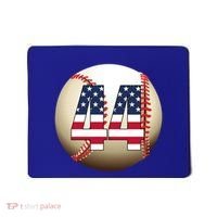 Number #44 Baseball Lover 44 Number With American Flag Usa Gift Mousepad thumb 0
