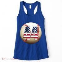 Number #44 Baseball Lover 44 Number With American Flag Usa Gift Women's Tank Top thumb 0