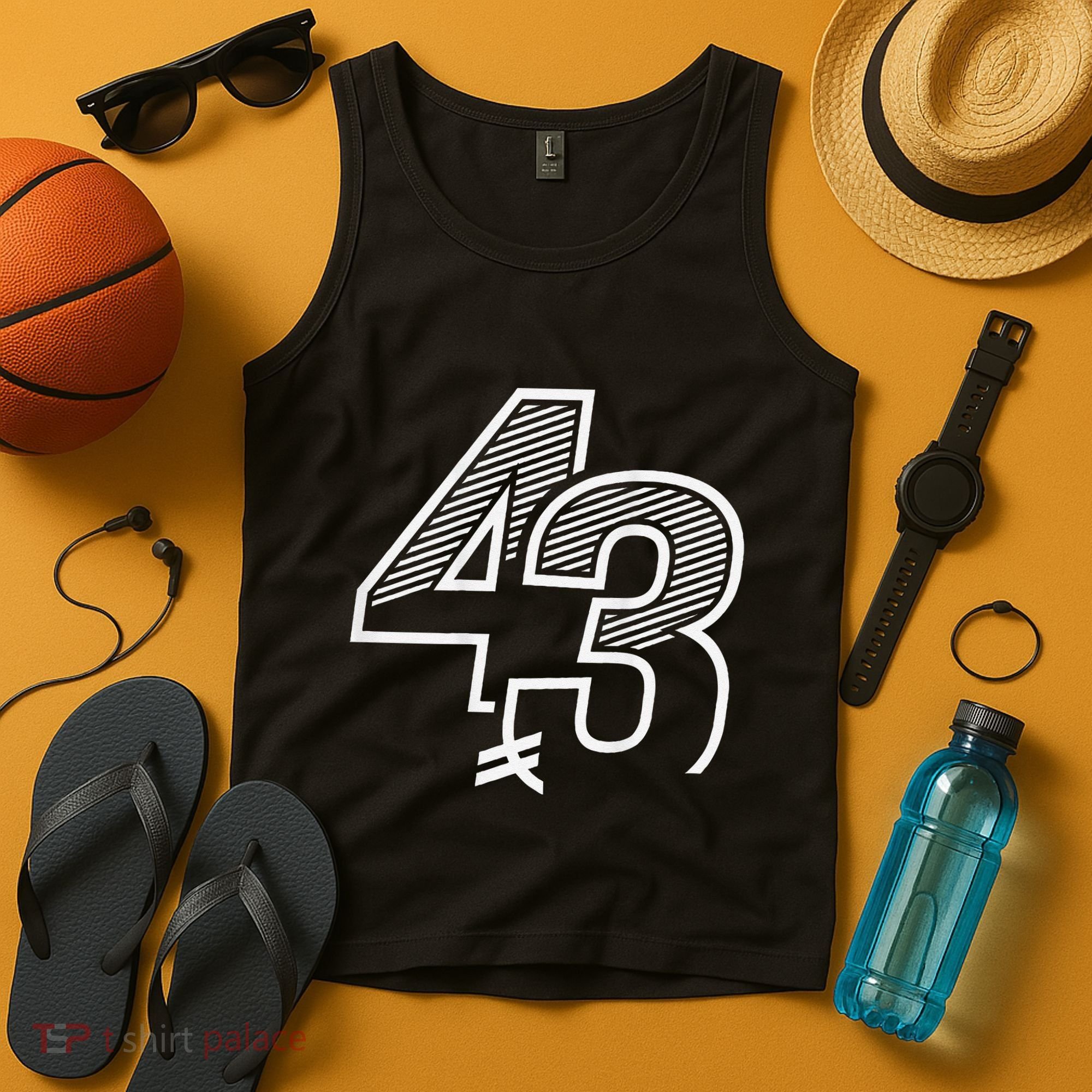 Number 43 Sports Jersey 43 Birthday (Frontback) Tank Top