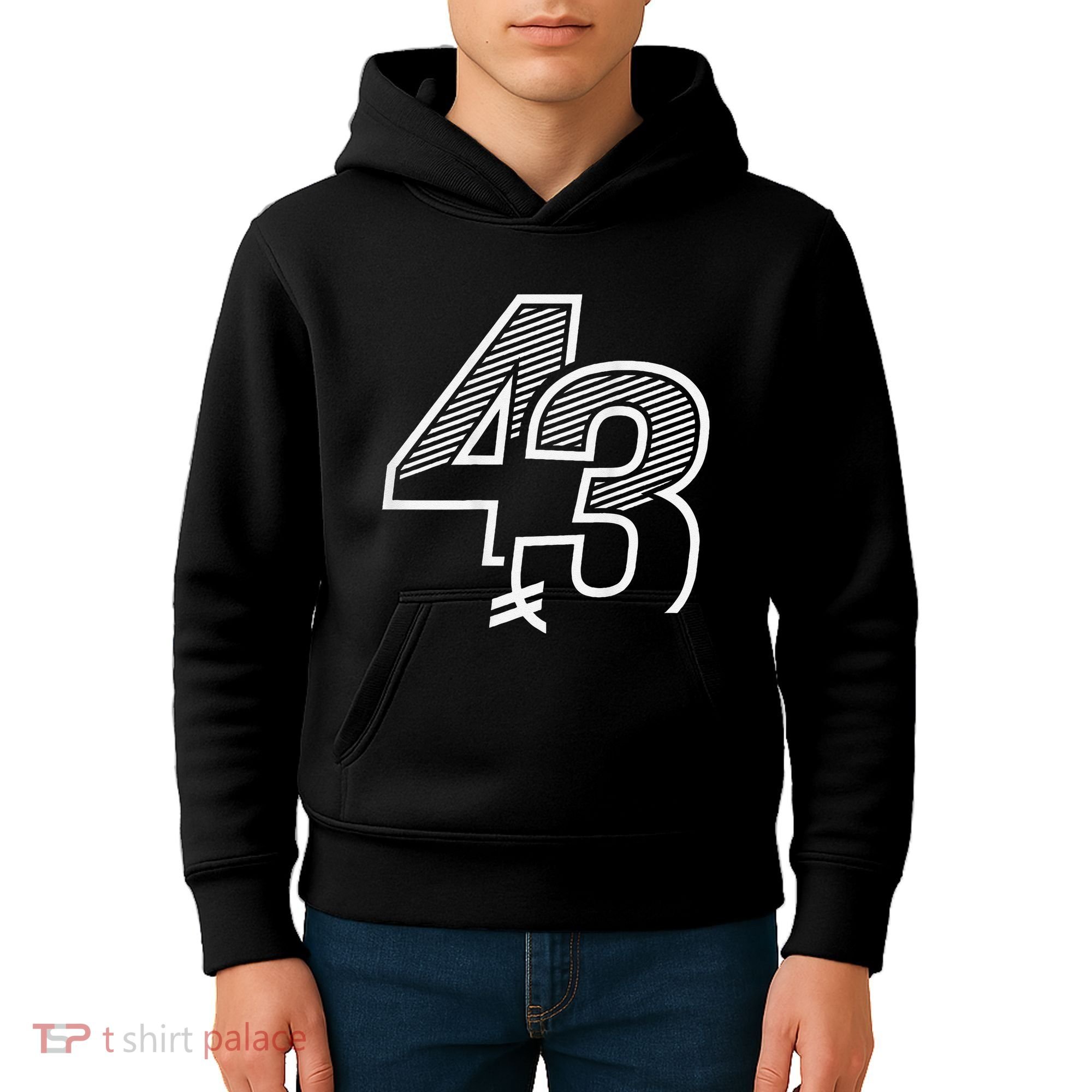 Number 43 Sports Jersey 43 Birthday (Frontback) Kids Hoodie
