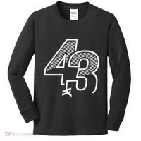 Number 43 Sports Jersey 43 Birthday (Frontback) Kids Long Sleeve Shirt thumb 0