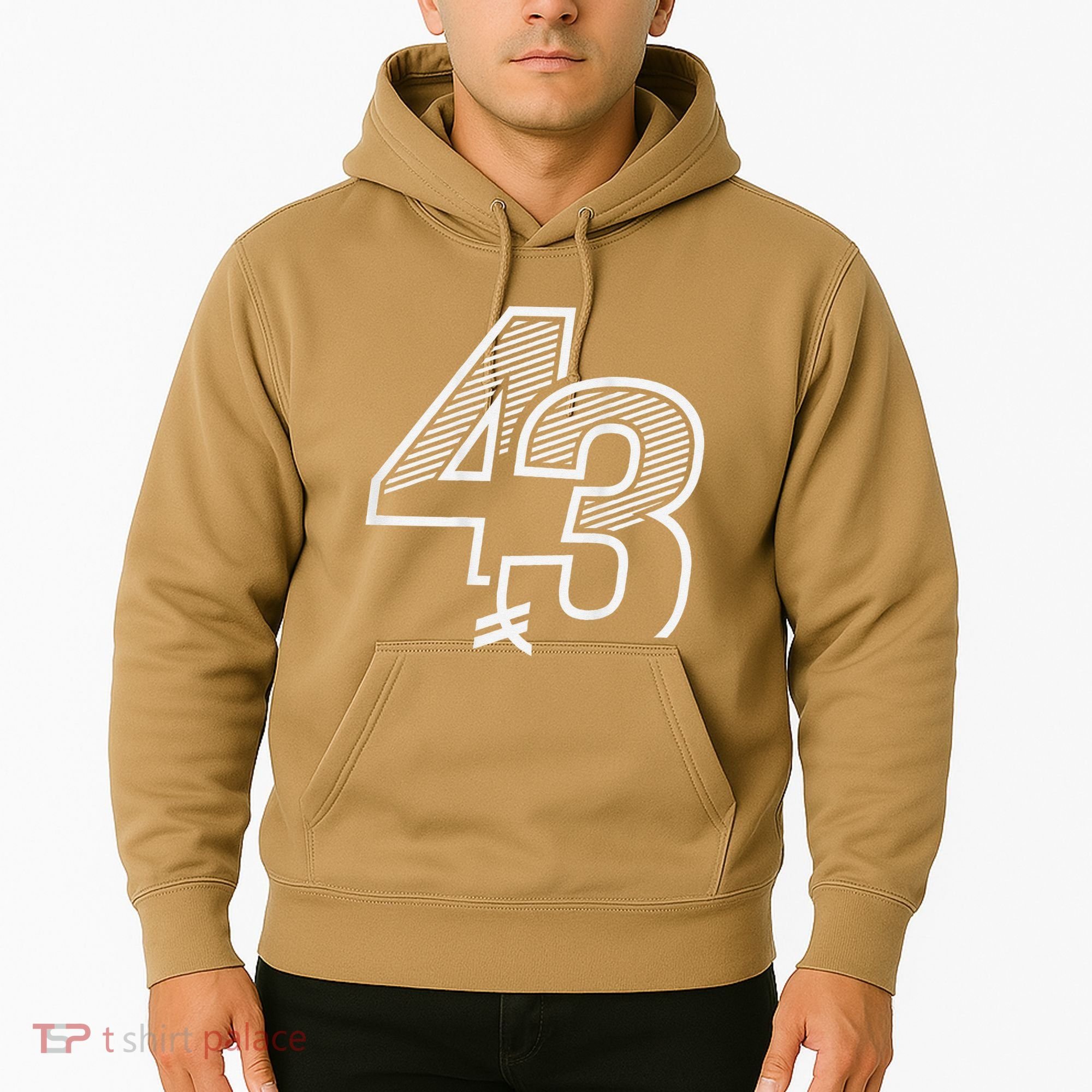 Number 43 Sports Jersey 43 Birthday (Frontback) Hoodie