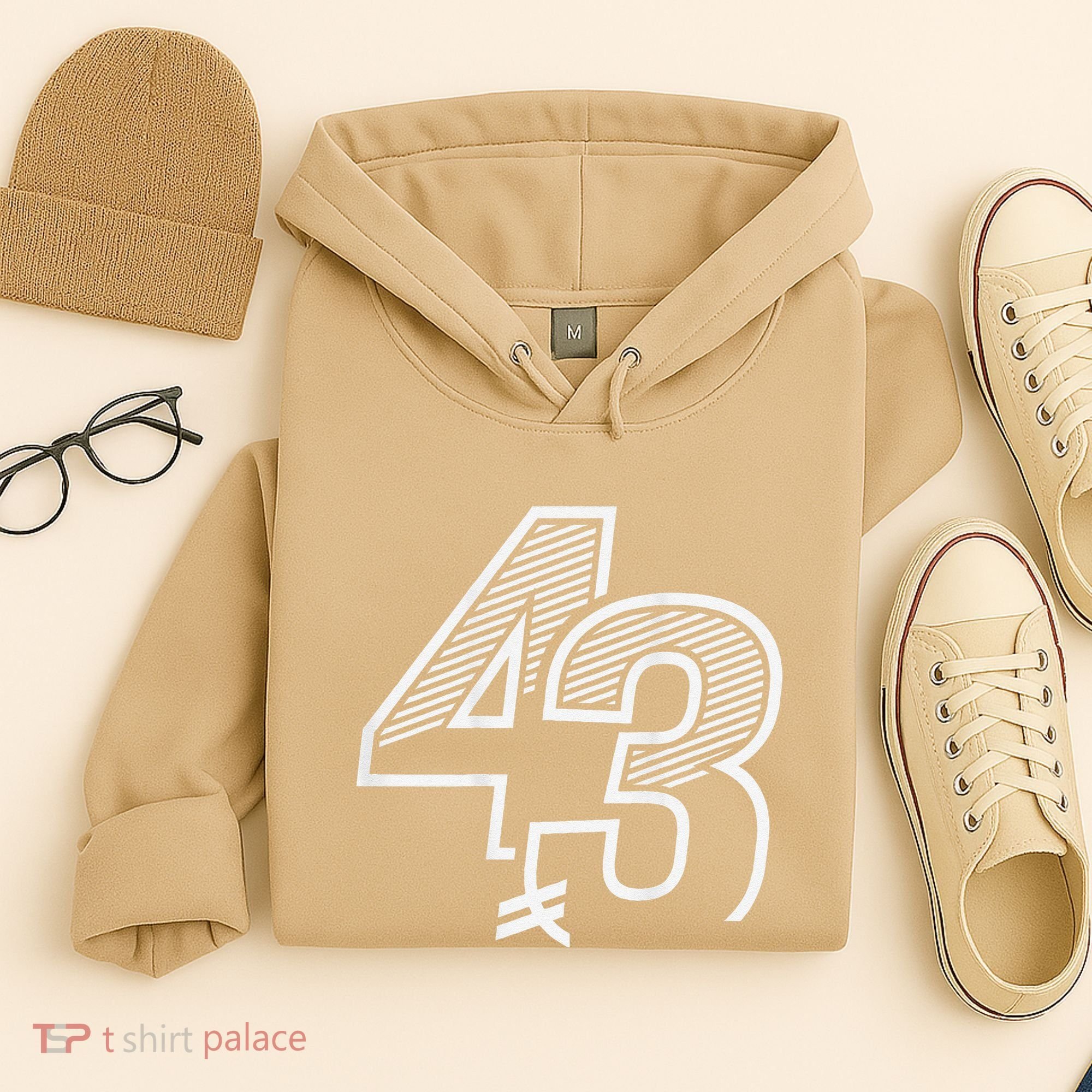 Number 43 Sports Jersey 43 Birthday (Frontback) Hoodie