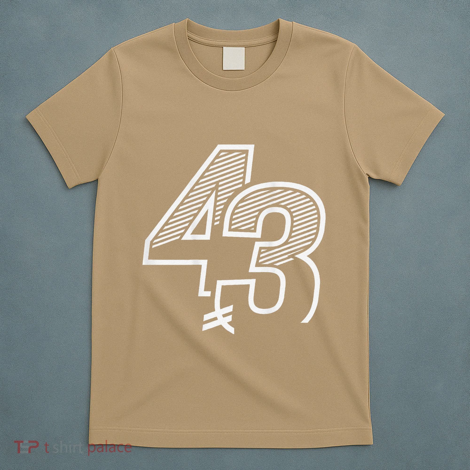Number 43 Sports Jersey 43 Birthday (Frontback) T-Shirt