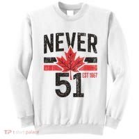 Never 51 Canada Is Not For Sale Est. 1867 Proud Canadian Sweatshirt thumb 0
