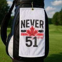 Never 51 Canada Is Not For Sale Est. 1867 Proud Canadian Golf Towel thumb 2