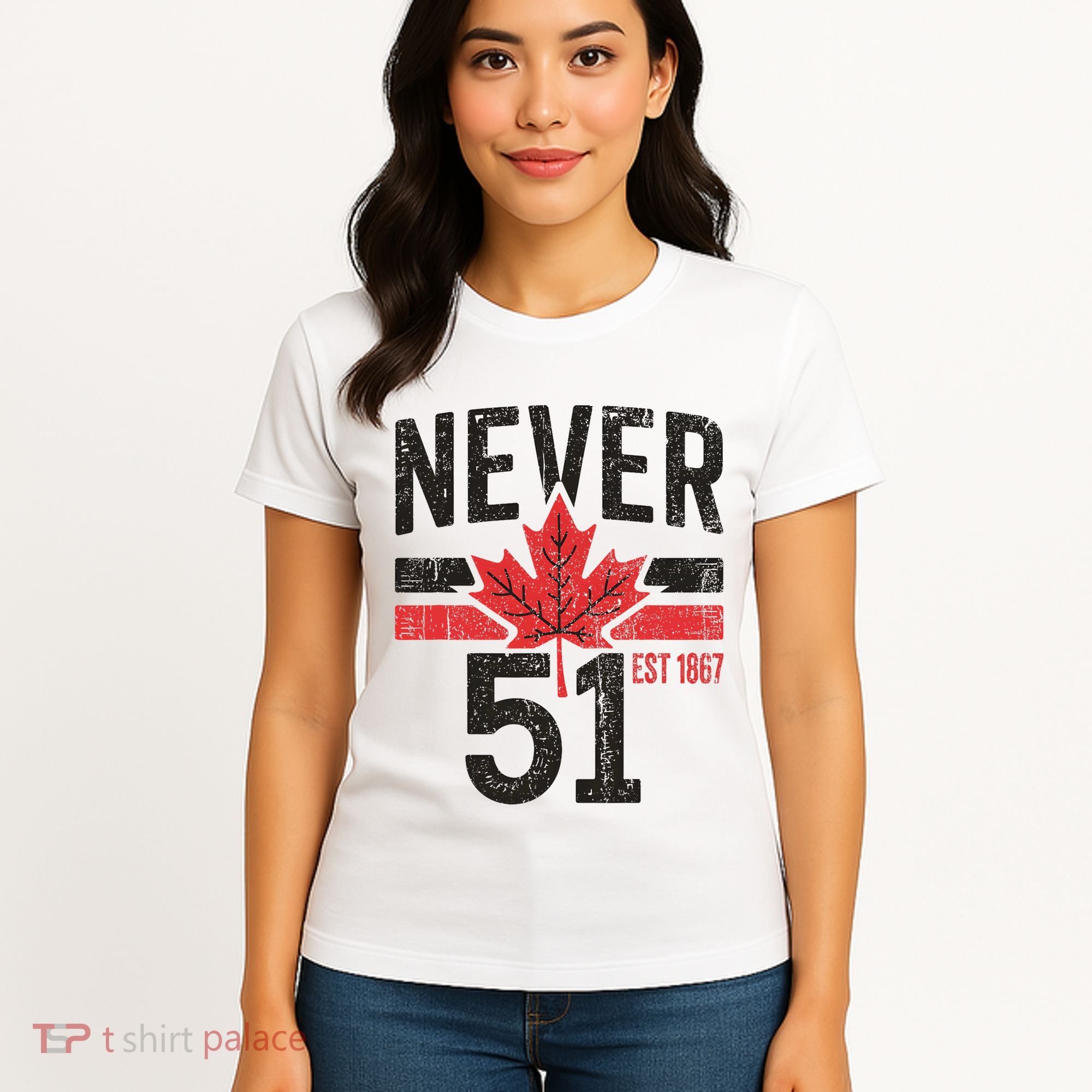 Never 51 Canada Is Not For Sale Est. 1867 Proud Canadian Women's T-Shirt