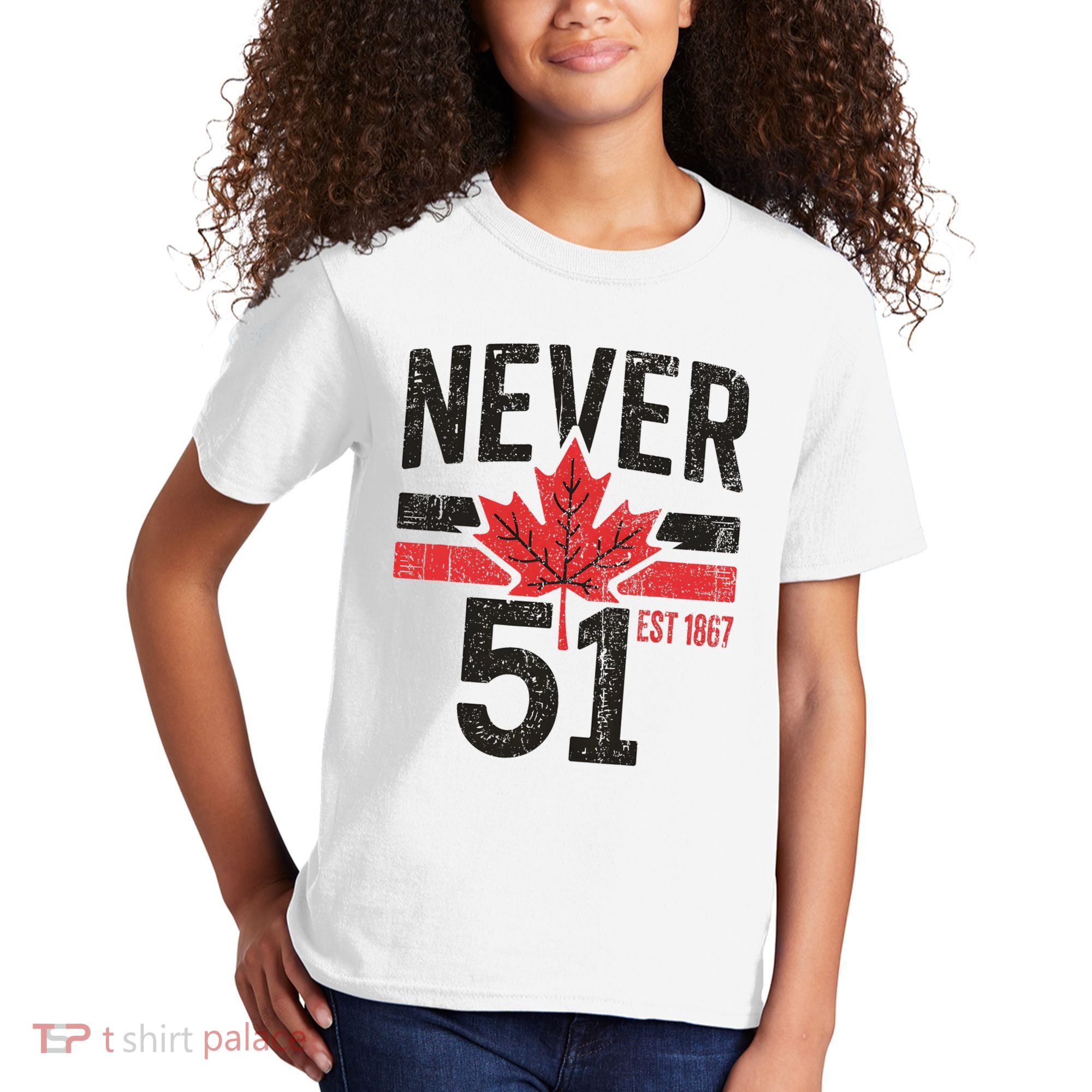 Never 51 Canada Is Not For Sale Est. 1867 Proud Canadian Kids T-Shirt