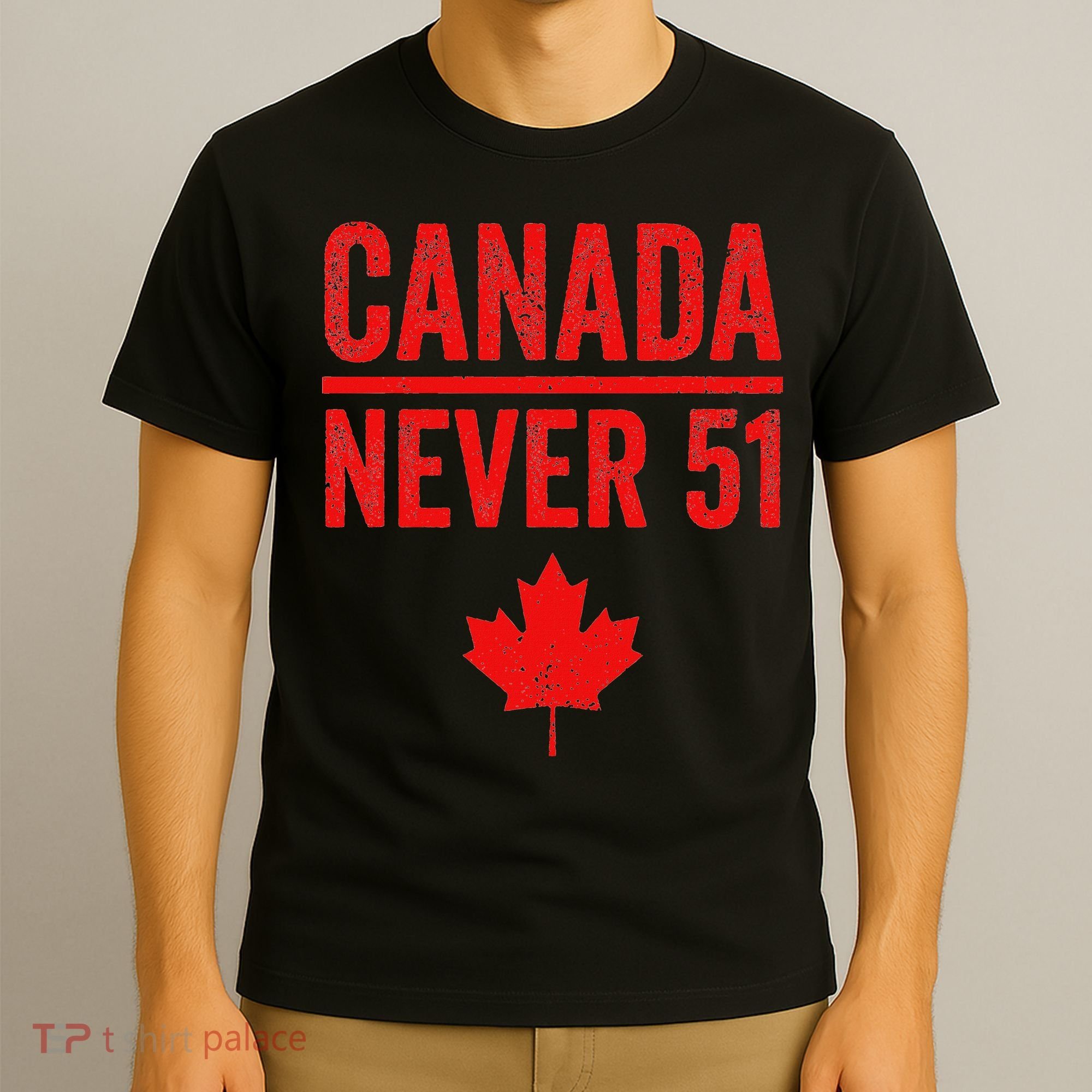 Never 51 Canada Maple Leaf Vintage Distressed Canadian T-Shirt