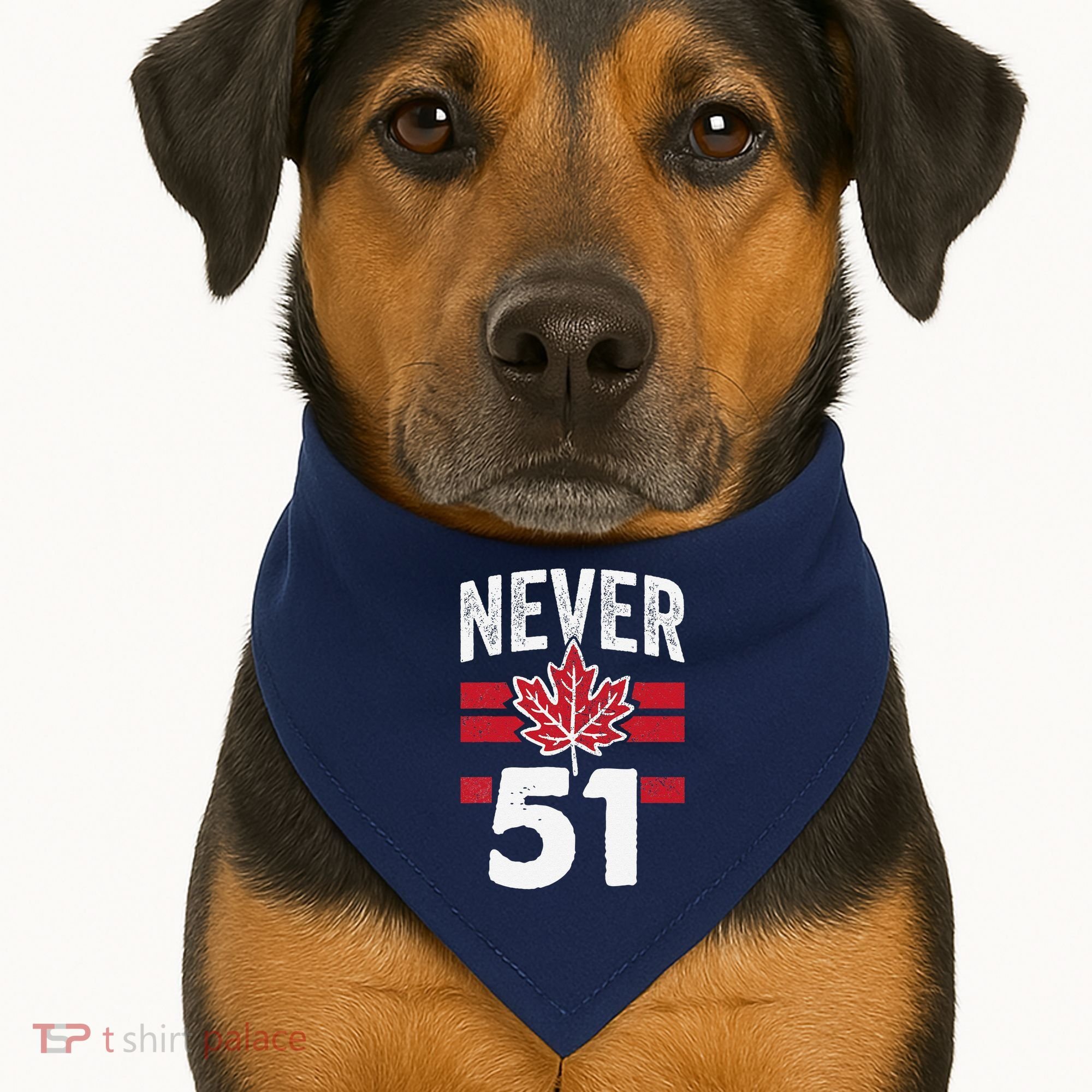 Never 51st State Canada USA-Made Doggie Bandana