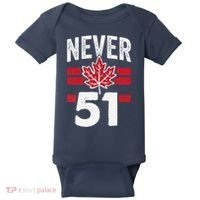 Never 51st State Canada Baby Bodysuit thumb 0