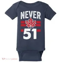 Never 51st State Canada Baby Bodysuit thumb 0