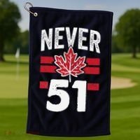 Never 51st State Canada Golf Towel thumb 1