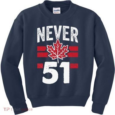 Never 51st State Canada Kids Sweatshirt
