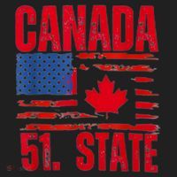 Never 51st State Canada Flag Women's Sweatshirt thumb 2