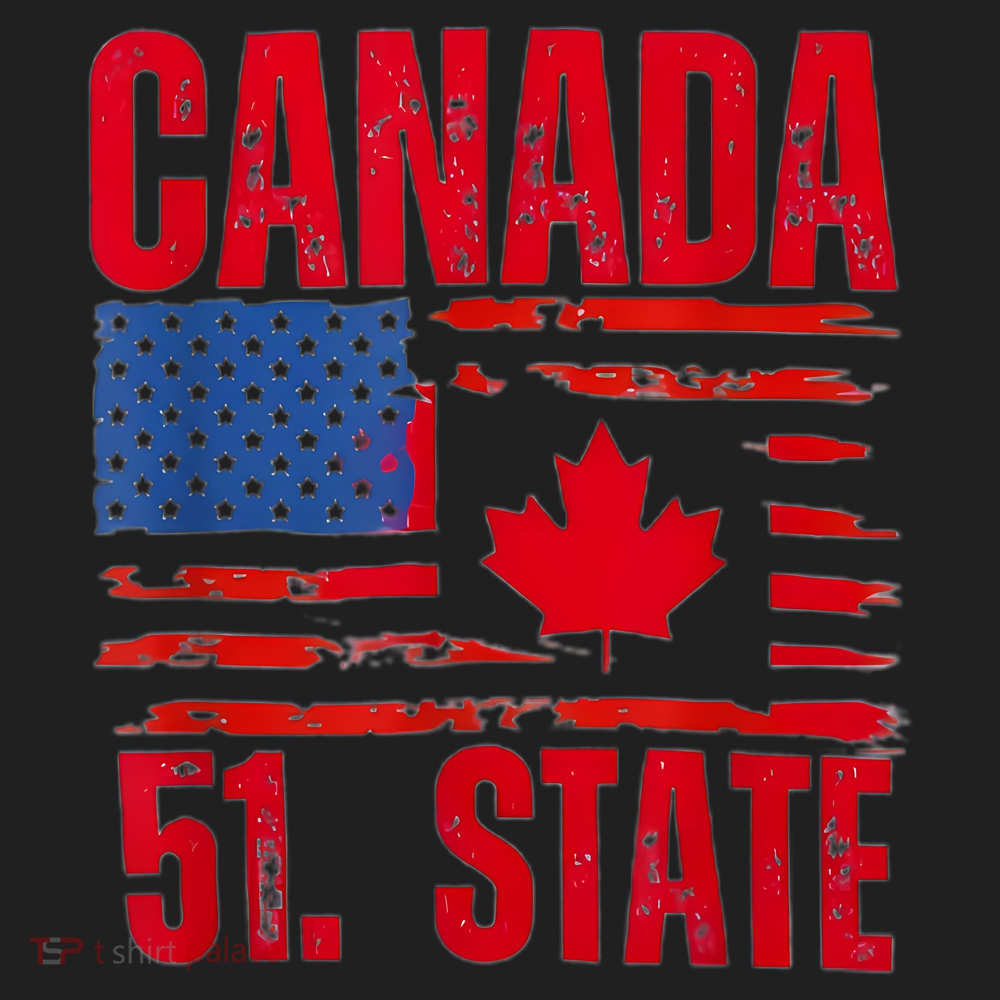 Never 51st State Canada Flag Women's Sweatshirt