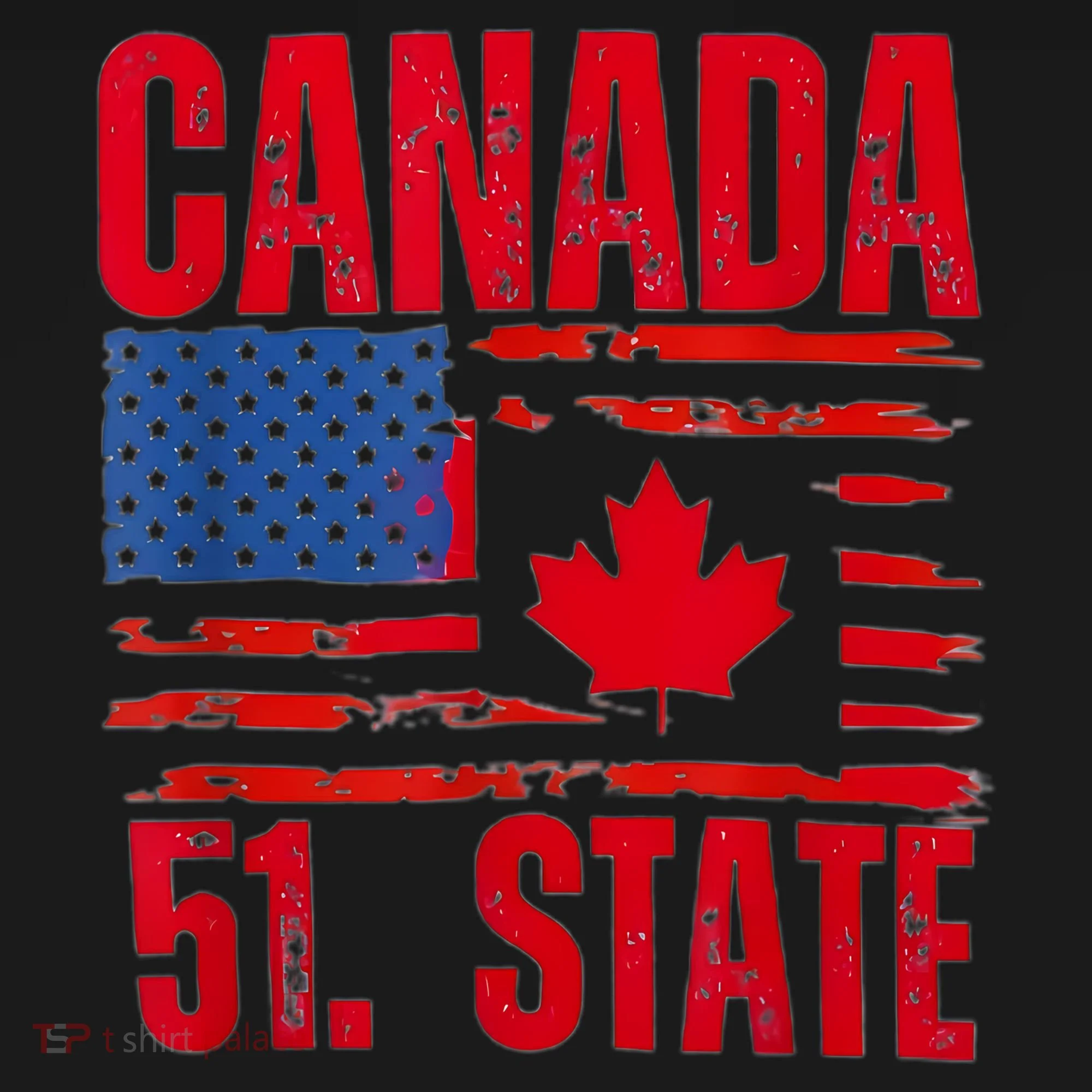 Never 51st State Canada Flag Toddler Hoodie