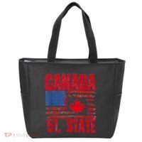 Never 51st State Canada Flag Tote Bag thumb 0