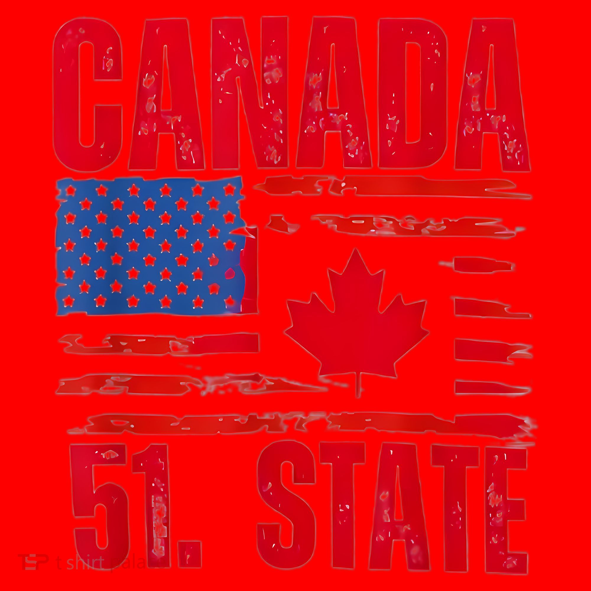 Never 51st State Canada Flag Santa Hat