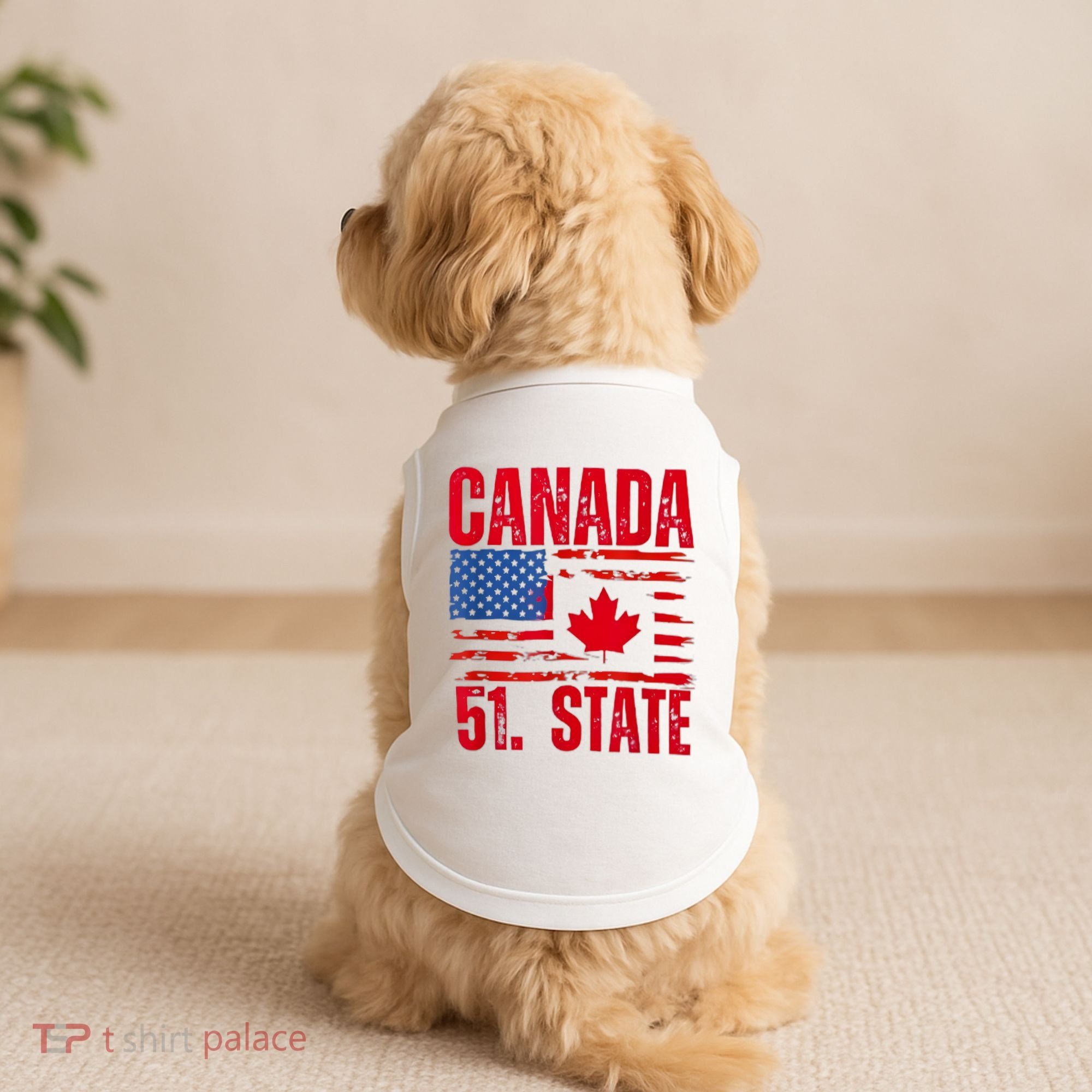 Never 51st State Canada Flag Doggie Tank