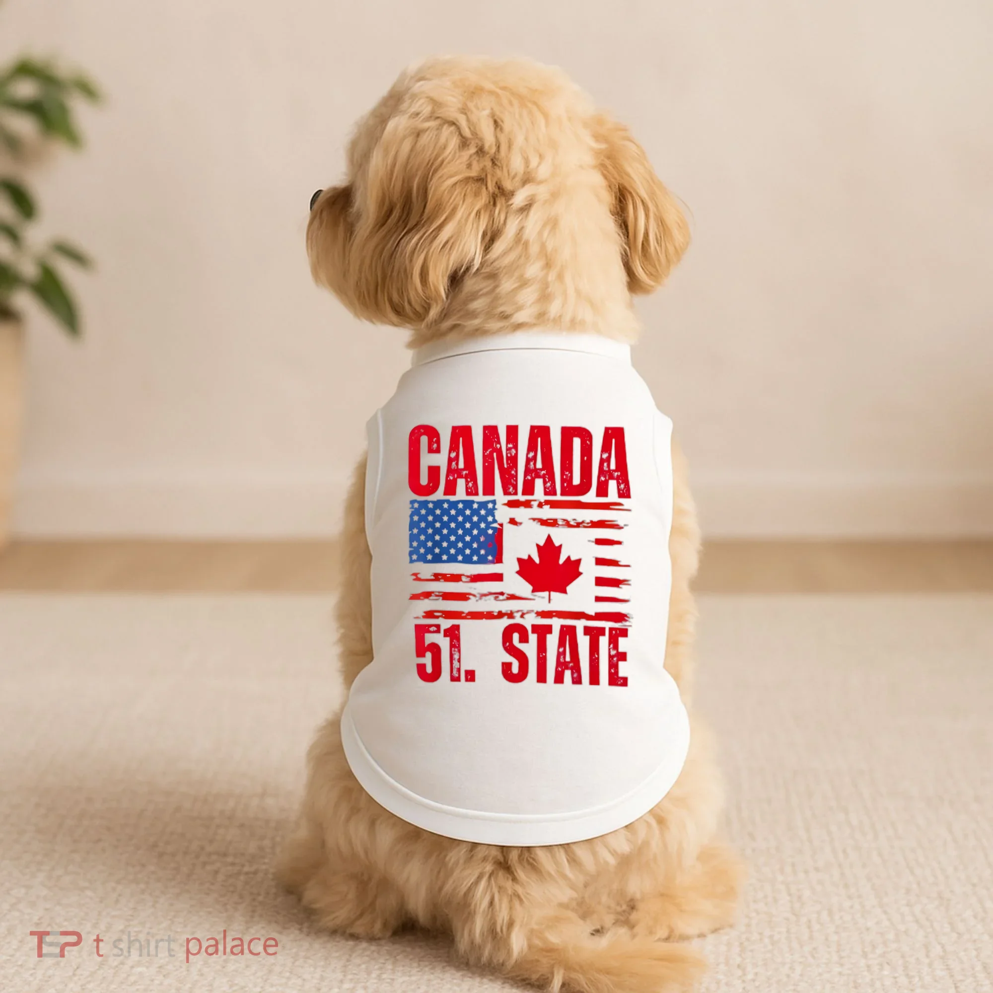 Never 51st State Canada Flag Doggie Tank