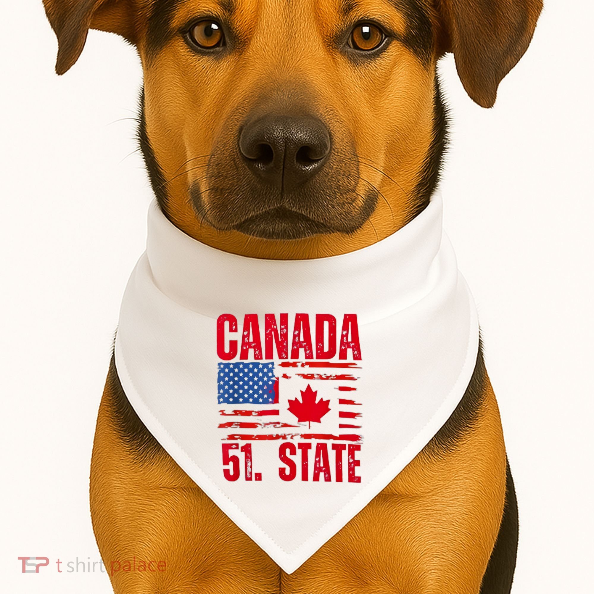 Never 51st State Canada Flag USA-Made Doggie Bandana