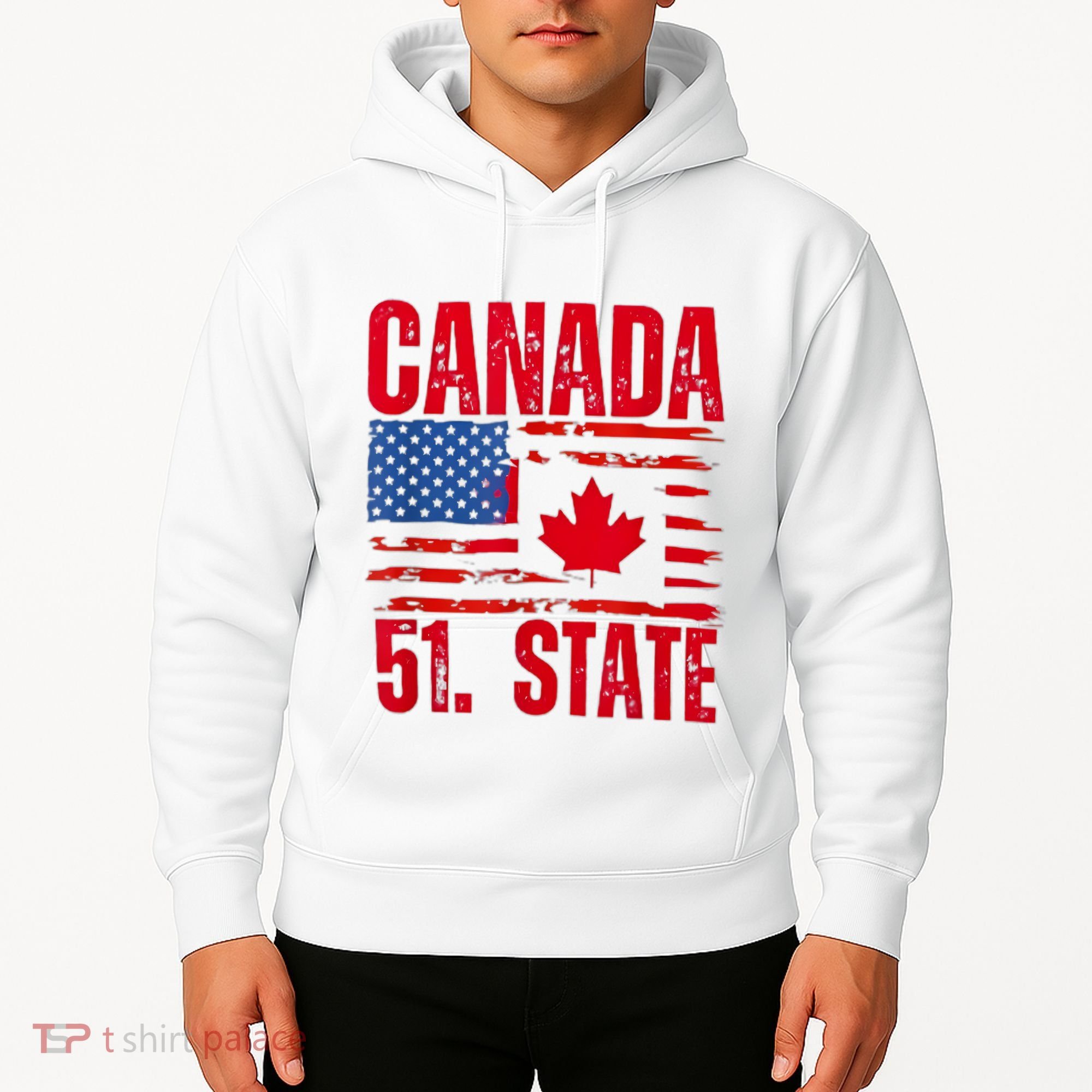 Never 51st State Canada Flag Hoodie