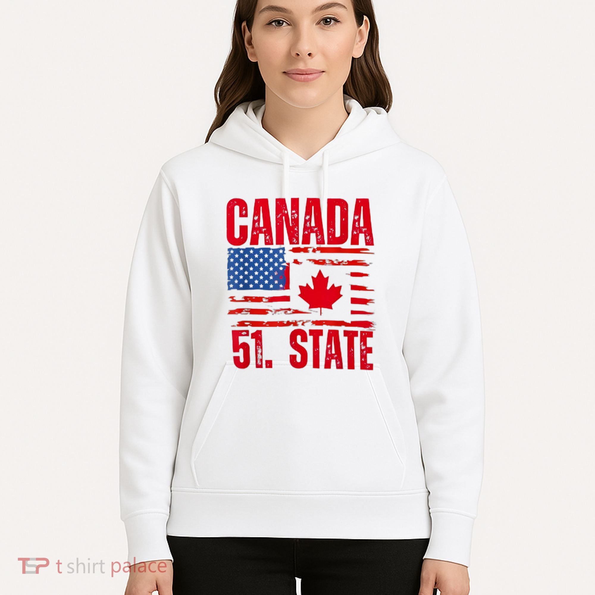 Never 51st State Canada Flag Hoodie