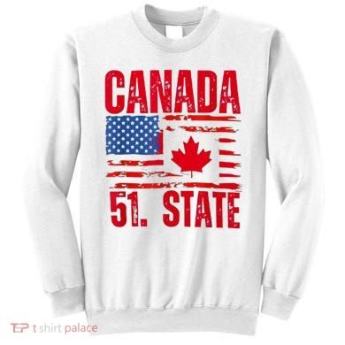 Never 51st State Canada Flag Sweatshirt