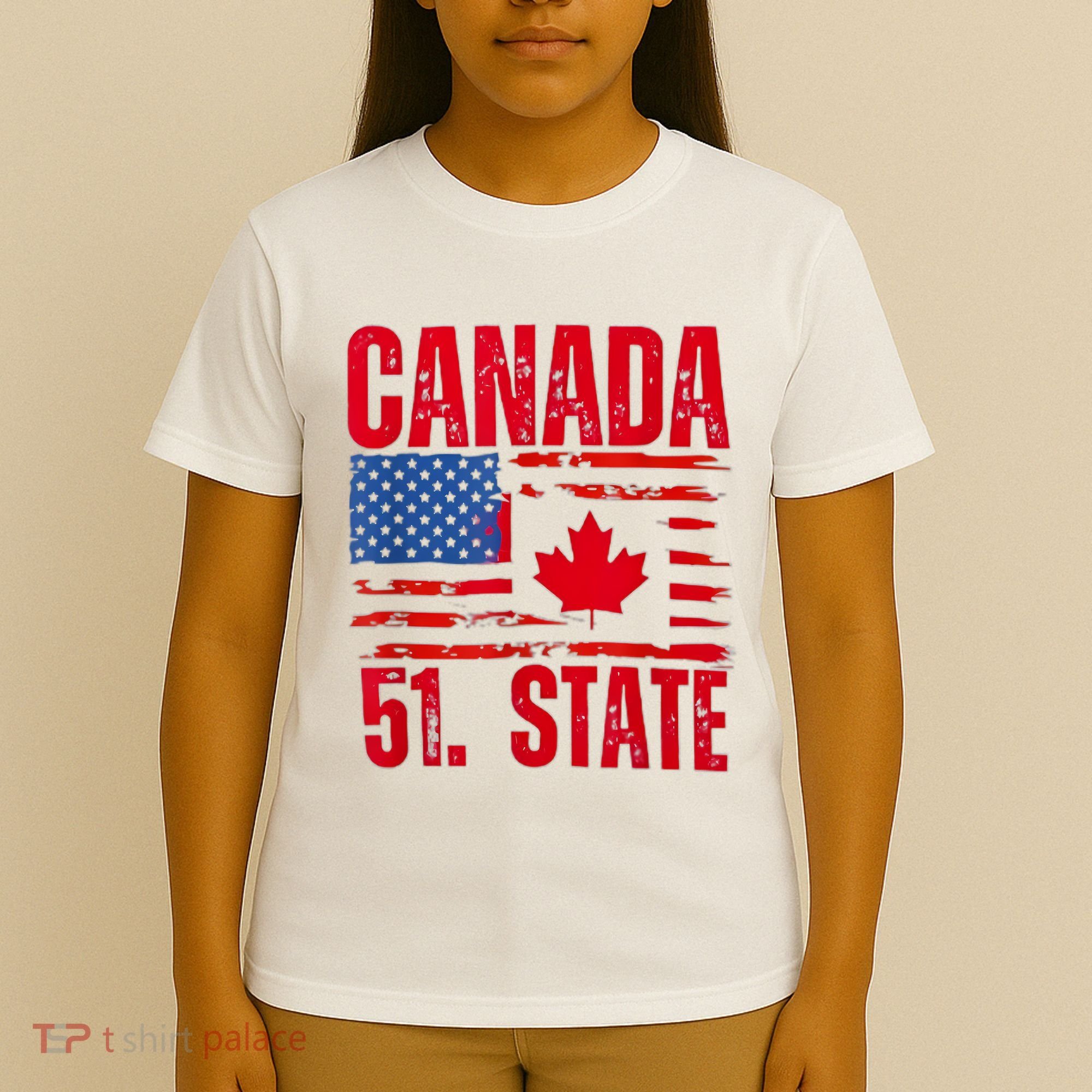 Never 51st State Canada Flag T-Shirt